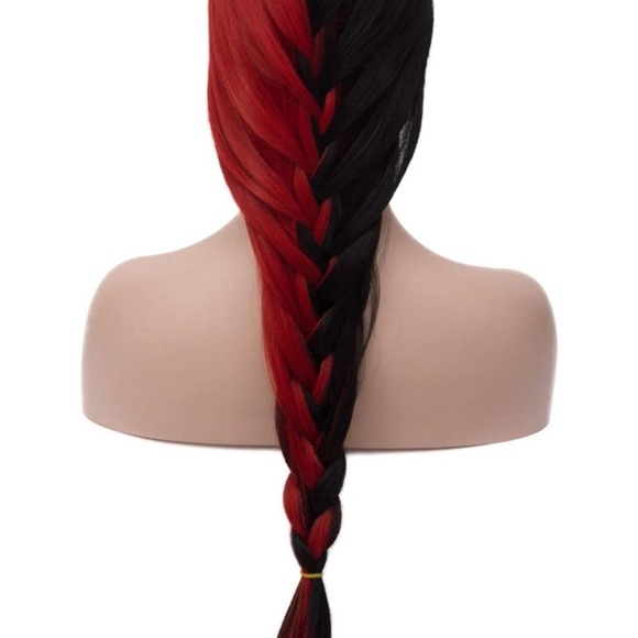 ✖️Lana Red & Black split dye Cosplay Straight Wig main image 4